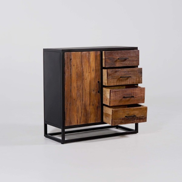 Industrieel dressoir van gerecycleerd hout - Recycled
