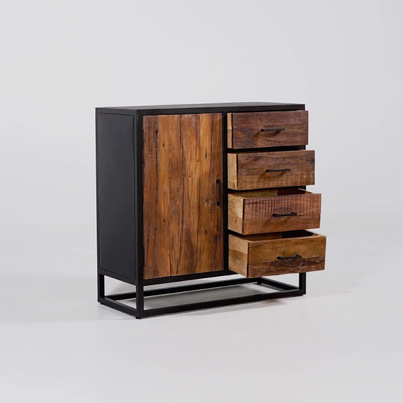 Industrieel dressoir van gerecycleerd hout - Recycled