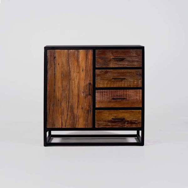 Industrieel dressoir van gerecycleerd hout - Recycled