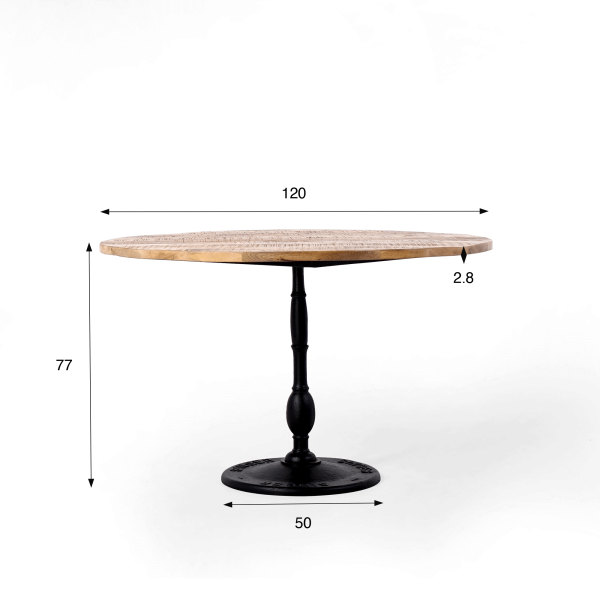 Ronde industriële bistrotafel