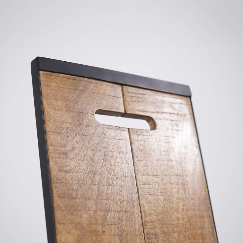 Houten en metalen stoel - Classy
