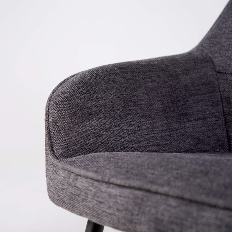 Eetkamerstoel in donkergrijze stof – Nolan Square