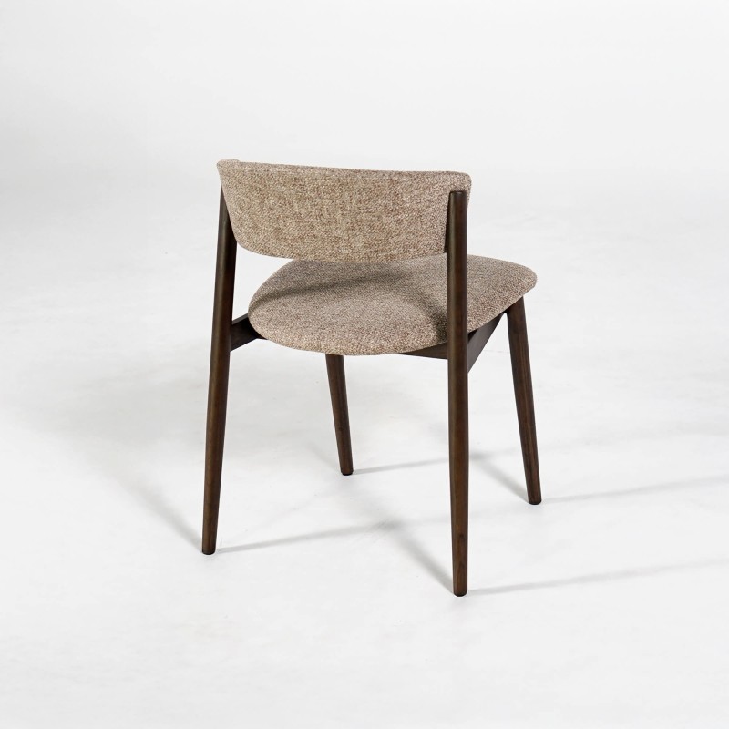 Eetkamerstoel in espressokleurige stof – Revere