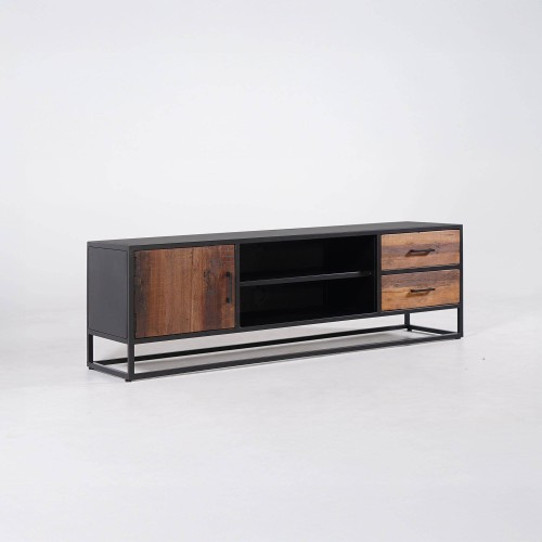 Industriële TV-meubel van gerecycleerd hout - Recycled