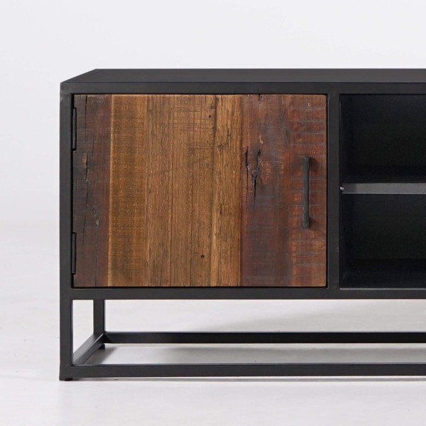 Industriële TV-meubel van gerecycleerd hout - Recycled