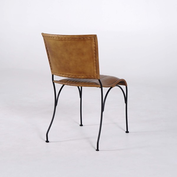 Vintage stoel in bruin leder – Cosy
