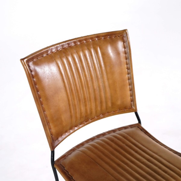 Vintage stoel in bruin leder – Cosy