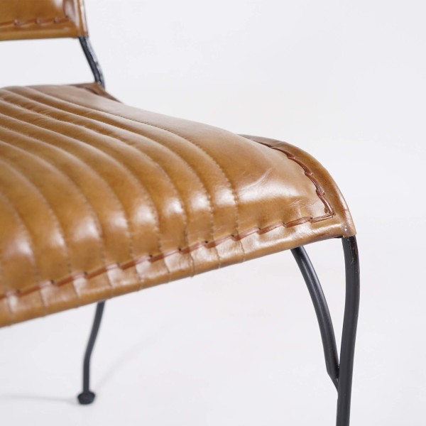Vintage stoel in bruin leder – Cosy