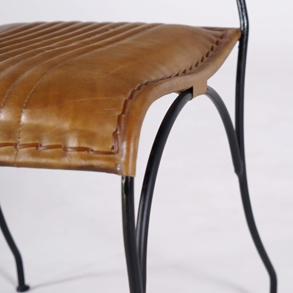 Vintage stoel in bruin leder – Cosy