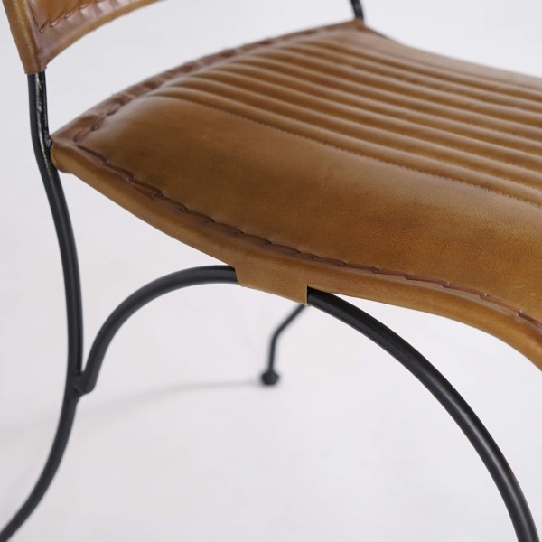 Vintage stoel in bruin leder – Cosy