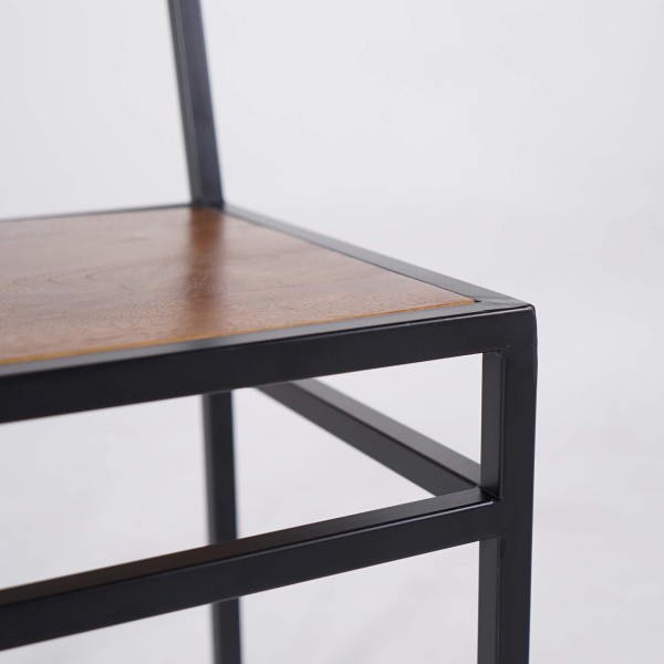 Houten en metalen stoel - Jen