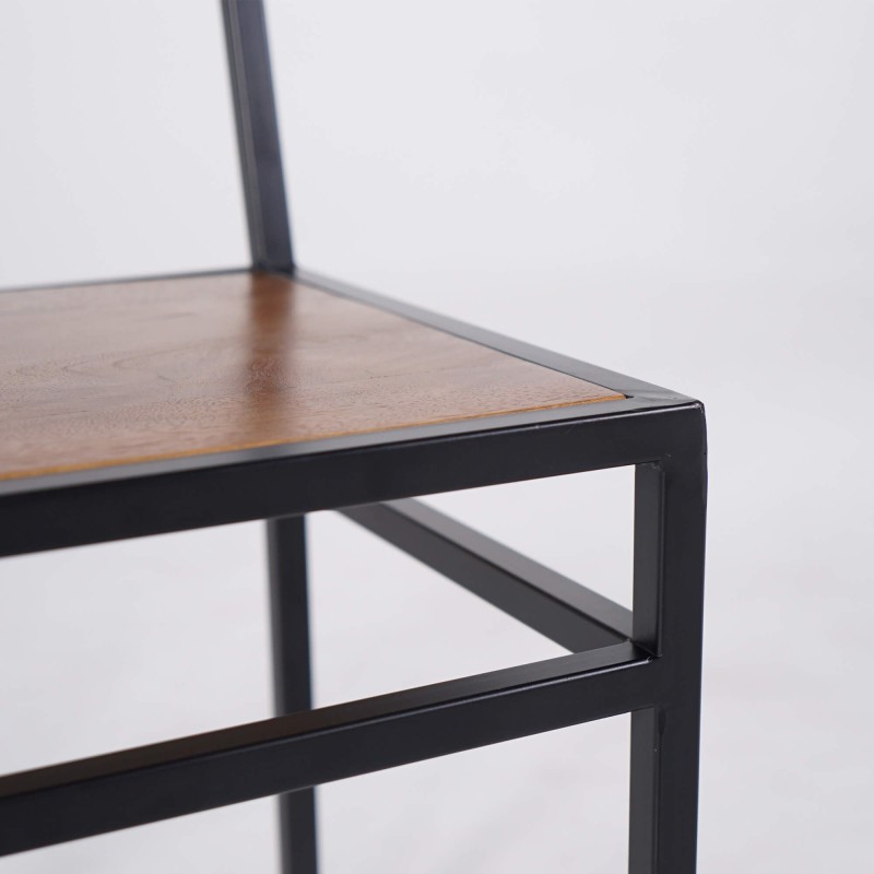 Houten en metalen stoel - Jen