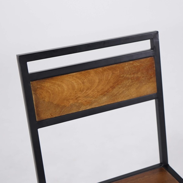 Houten en metalen stoel - Jen