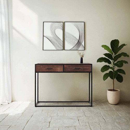 Industriële console van gerecycled hout - Recycled