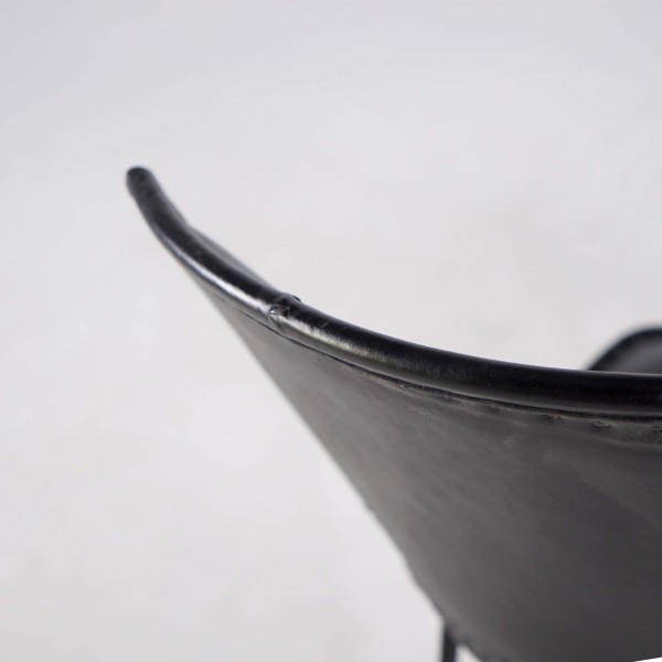 Metalen en vintage lederen stoel - Smart
