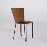 Metalen en vintage lederen stoel - Smart