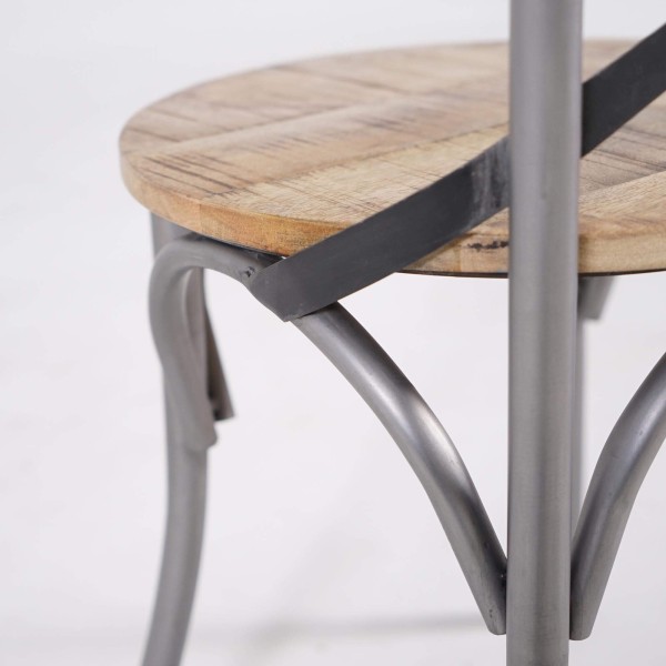 Bistro stoel hout en metaal