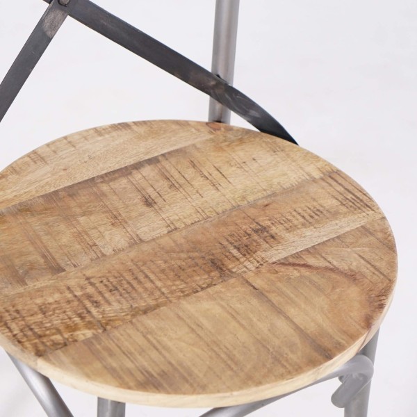 Bistro stoel hout en metaal