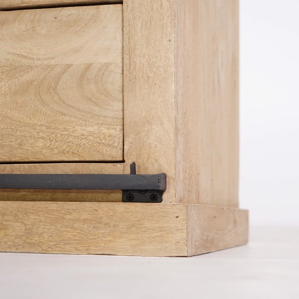 Industrieel dressoir in massief hout en metaal 200 cm – Detroit