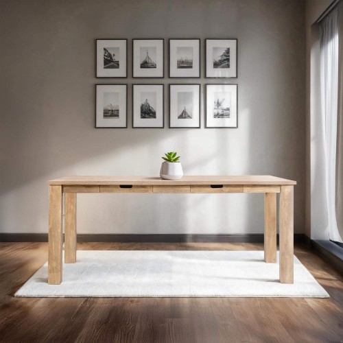 Eettafel van massief hout in industriële stijl – Detroit