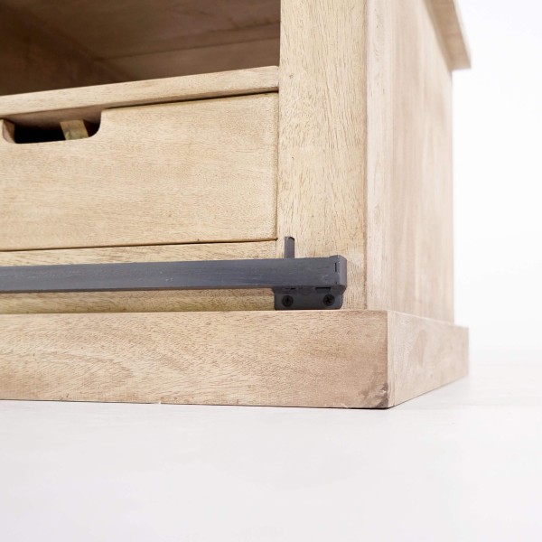 Tv-meubel in massief hout en metaal in industriële stijl – 100 cm – Detroit
