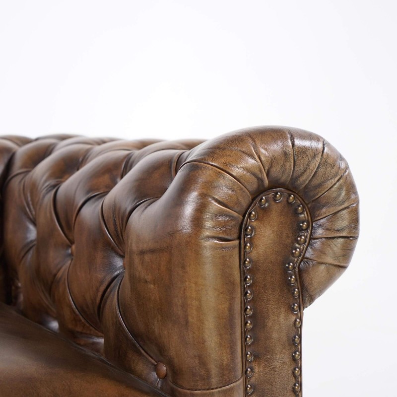 Chesterfield fauteuil in echt leder – Edward