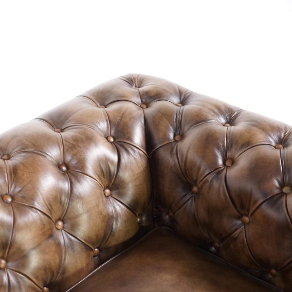 Chesterfield fauteuil in echt leder – Edward