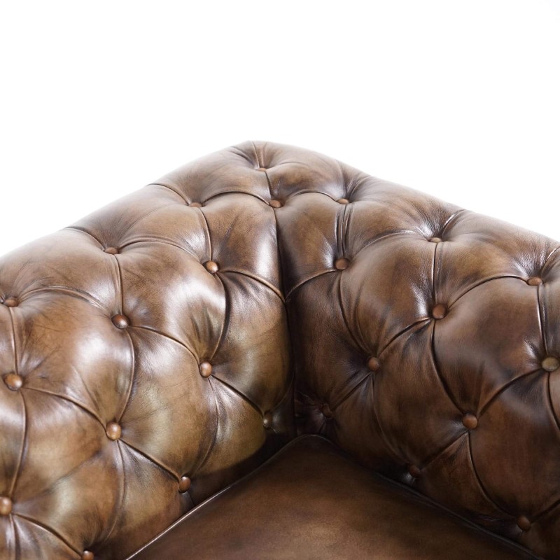 Chesterfield fauteuil in echt leder – Edward