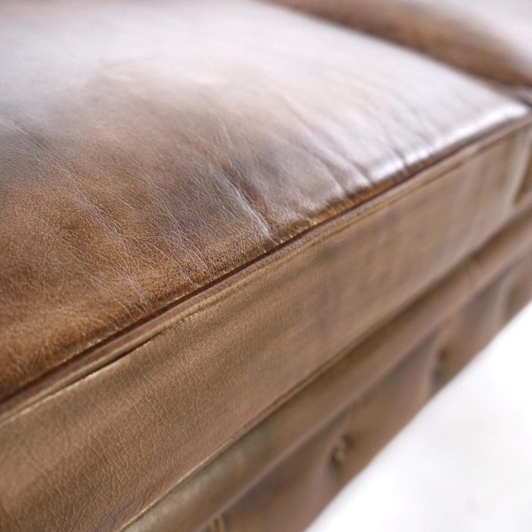 Chesterfield zetel in echt leder 2-zit – Edward
