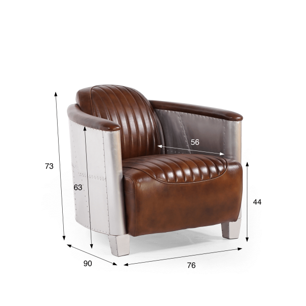 Leren aviator fauteuil