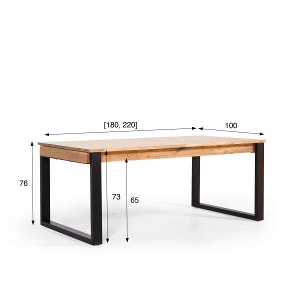 Uitschuifbare eettafel 180/220 cm - Osaka