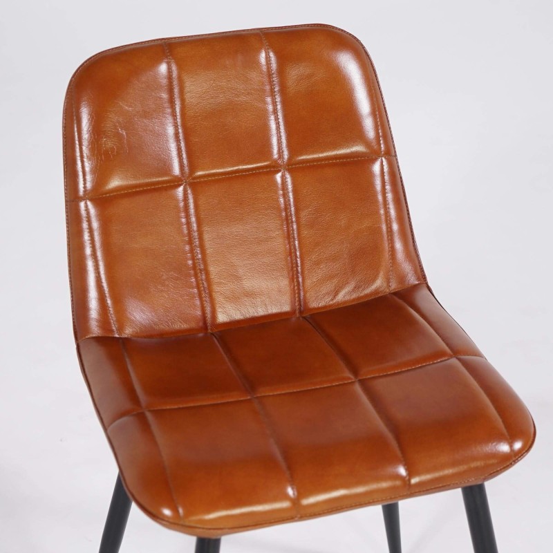 Vintage lederen stoel - Portobello