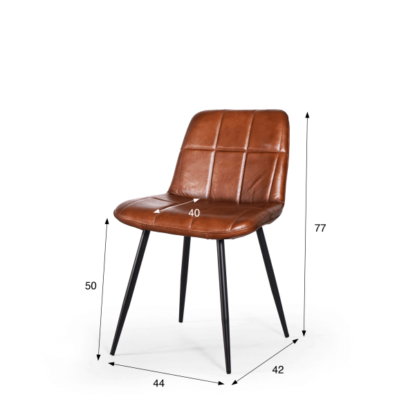 Vintage lederen stoel - Portobello