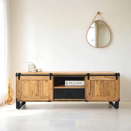 TV-meubel hout & metaal 160 cm - Osaka