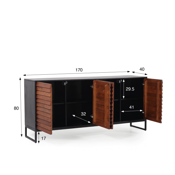 Dressoir van natuurlijk hout - Tamara