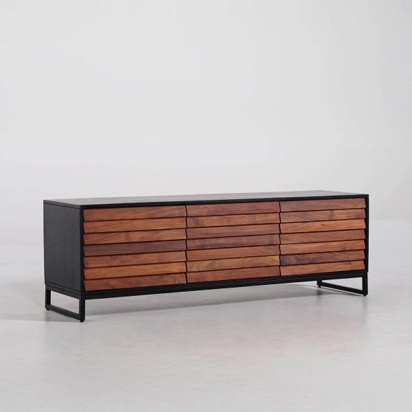 TV-meubel 150 cm van natuurlijk hout - Tamara
