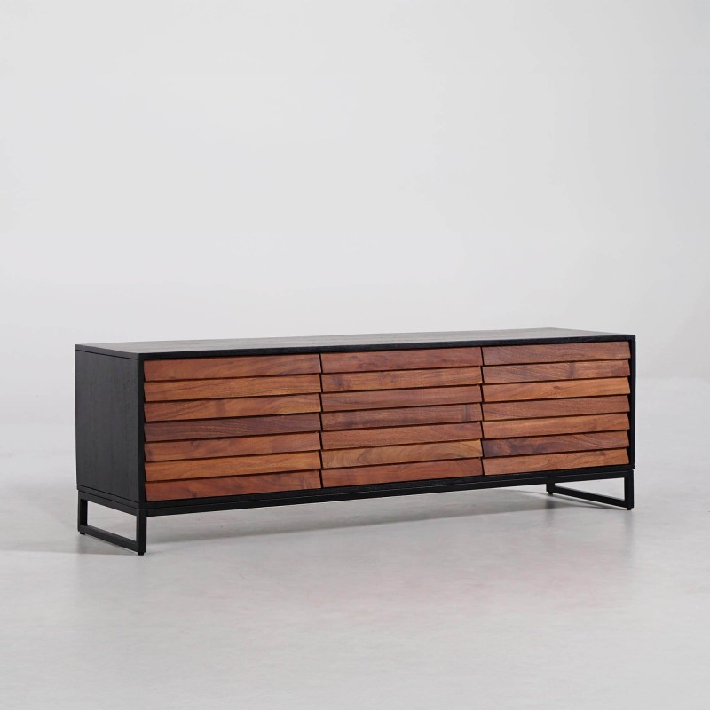 TV-meubel 150 cm van natuurlijk hout - Tamara
