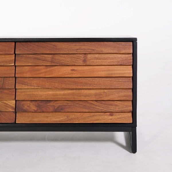 TV-meubel 150 cm van natuurlijk hout - Tamara