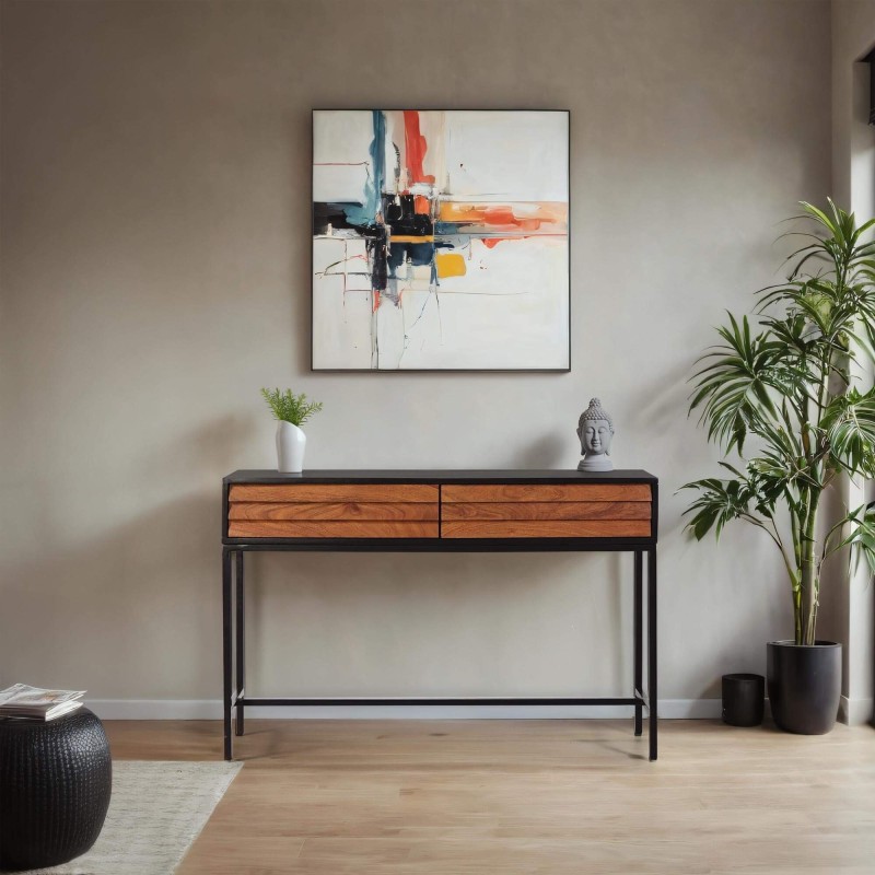 Consoletafel van natuurlijk hout 120cm - Tamara