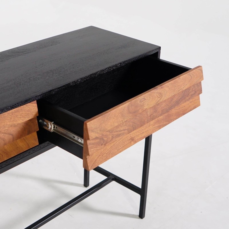 Consoletafel van natuurlijk hout 120cm - Tamara