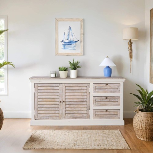 Wit dressoir in natuurlijk...