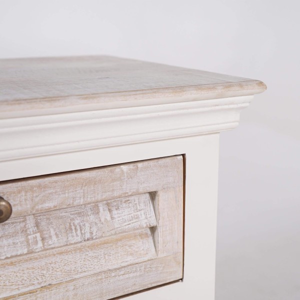 Wit dressoir in natuurlijk hout – Sea side