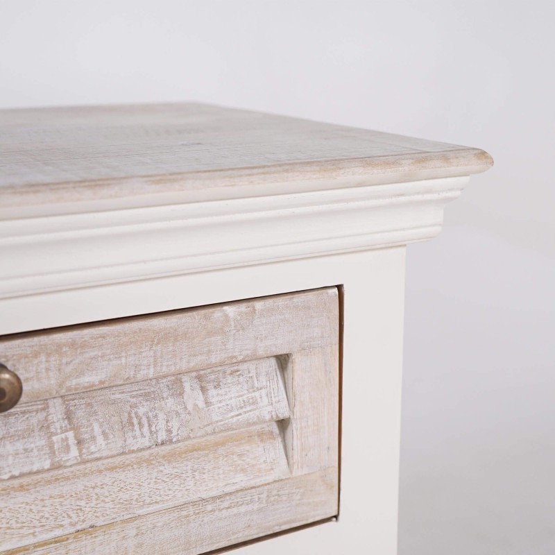 Wit dressoir in natuurlijk hout – Sea side