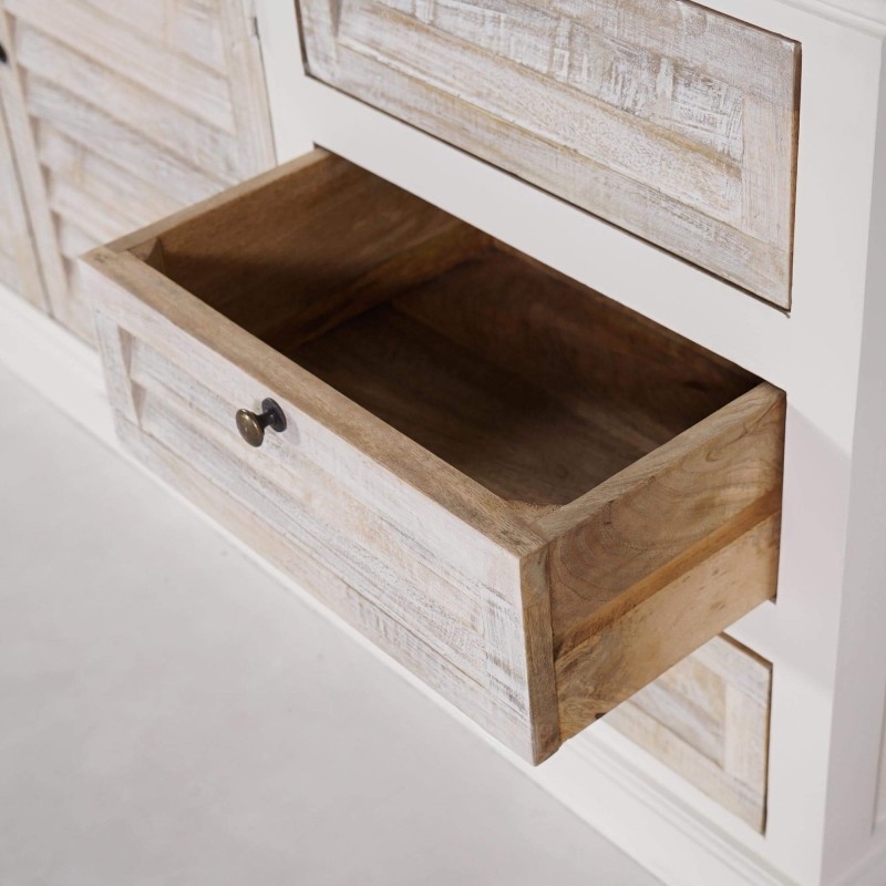 Wit dressoir in natuurlijk hout – Sea side