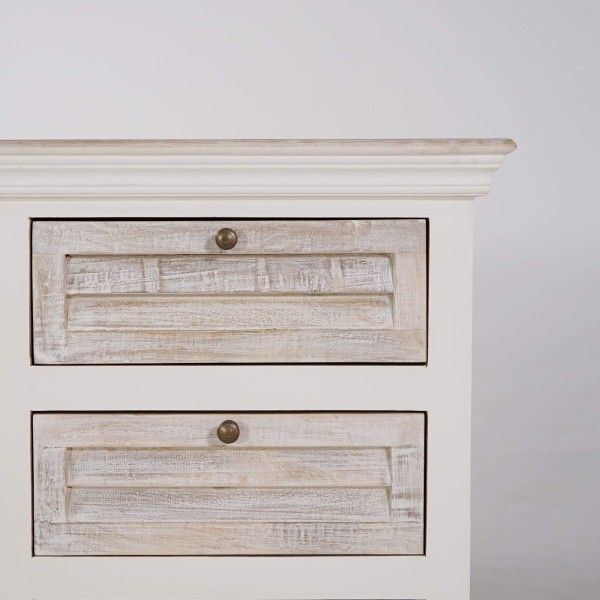 Wit dressoir in natuurlijk hout – Sea side