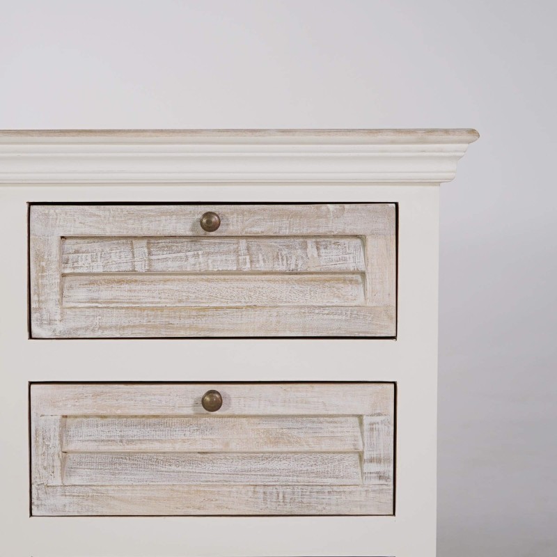 Wit dressoir in natuurlijk hout – Sea side