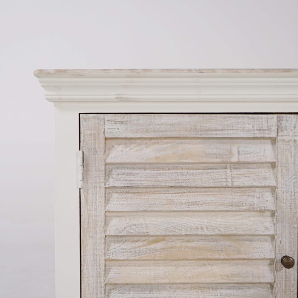 Wit dressoir in natuurlijk hout – Sea side
