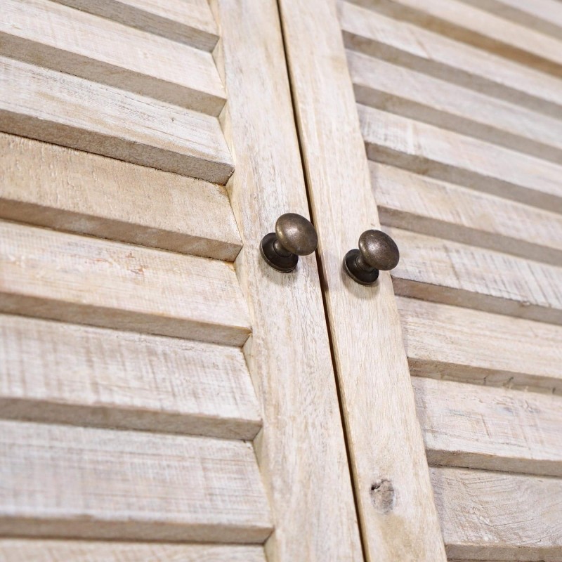 Buffet vitrinekast wit in natuurlijk hout - Sea side