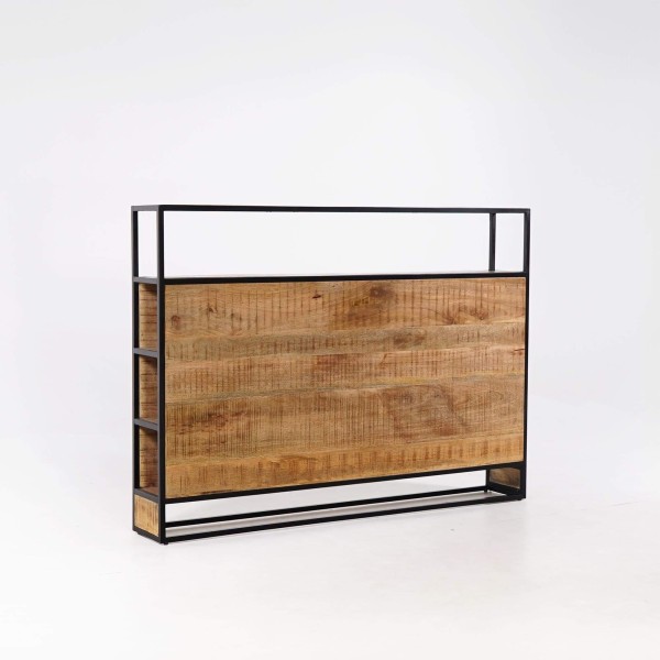 Industrieel hoofdbord van massief hout - Walter