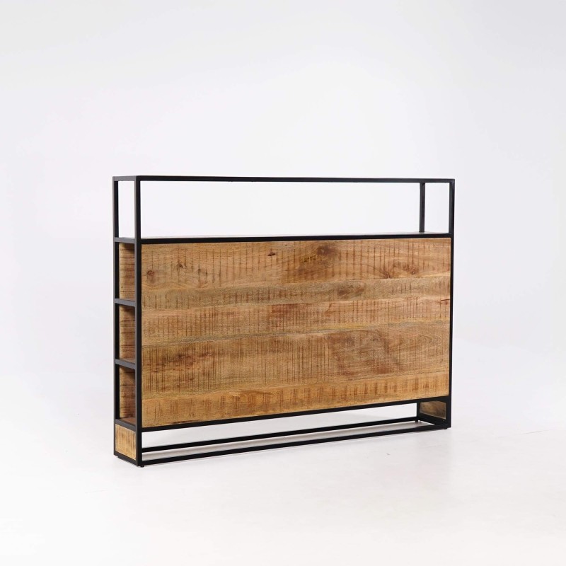 Industrieel hoofdbord van massief hout - Walter